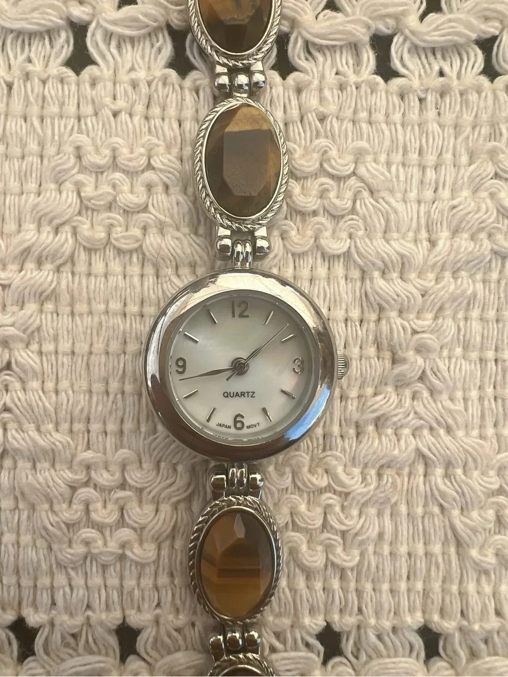 Vintage Avon 90’s/Y2k Tiger’s Eye Stone Link Watch